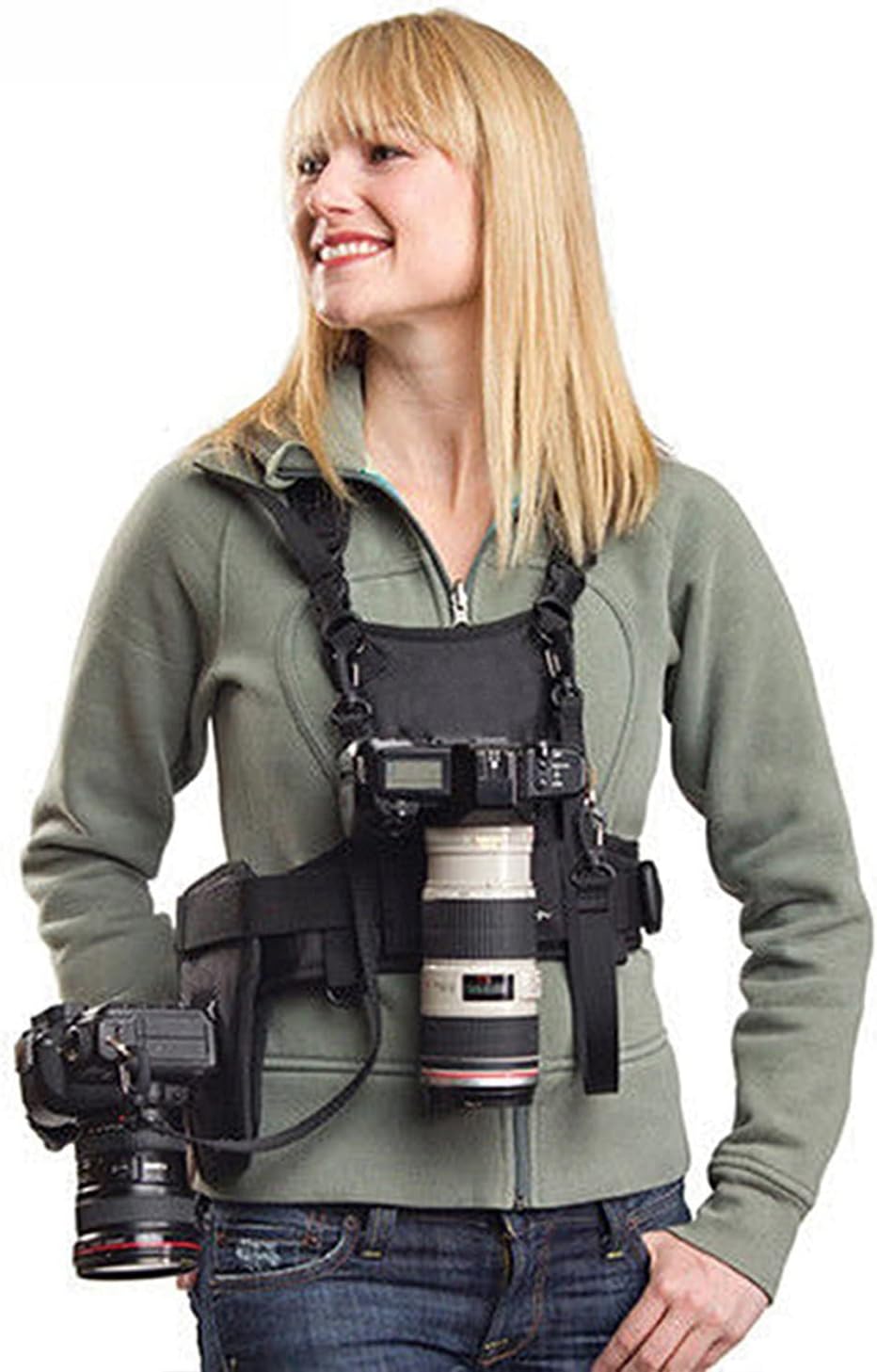 Photography Vest - Carrying 2 DSLR Camera Double Shoulder