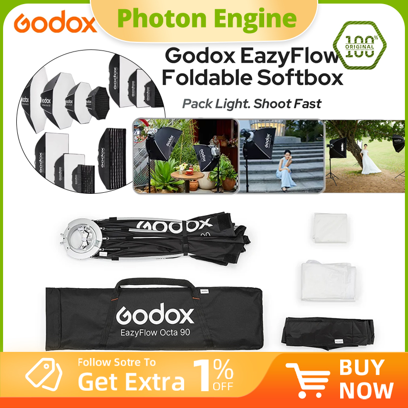 Photography Darkroom - Godox EazyFlow series Foldable Softbox Bowens