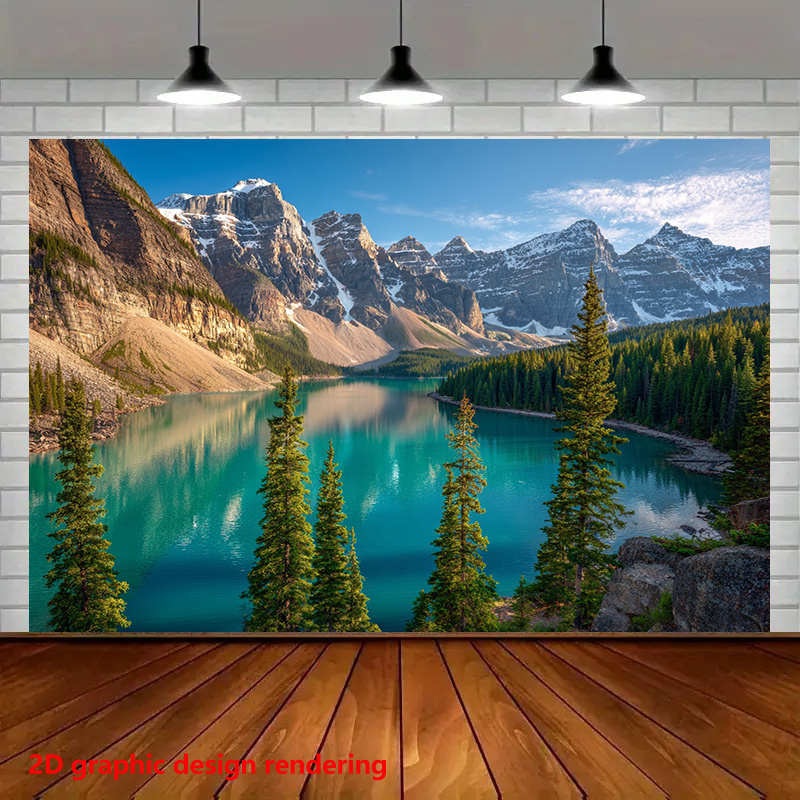 Mountain Lake Scenery Tapestry - Photography Yoga review and price