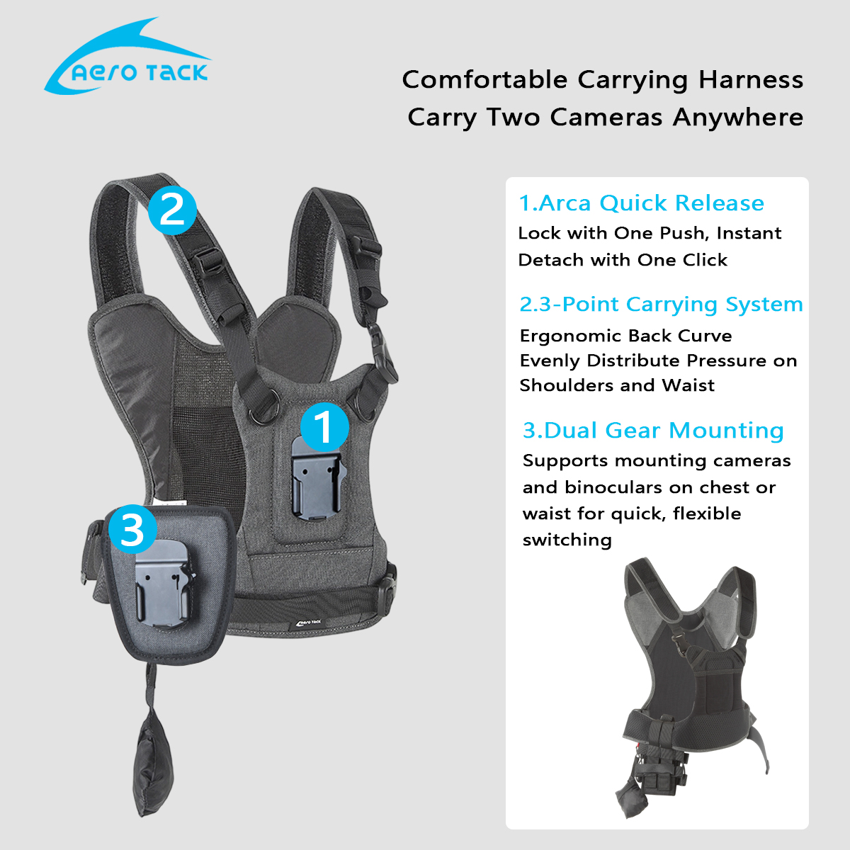 Aero Tack G3 Camera Strap,Doub - Photography Vest review and price