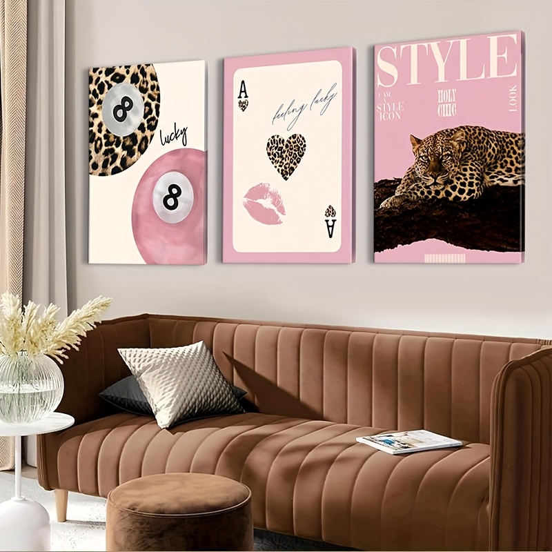 3pcs Leopard Cheetah Canvas Wa - Photography Design review and price