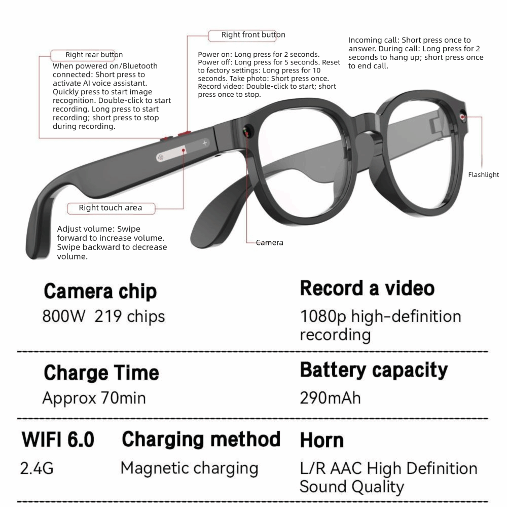 2 in 1 AI Smart Glasses HD Pho - Photography With Ai review and price