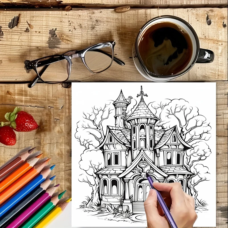 Haunted House Coloring Book fo - Photography Of Book review and price