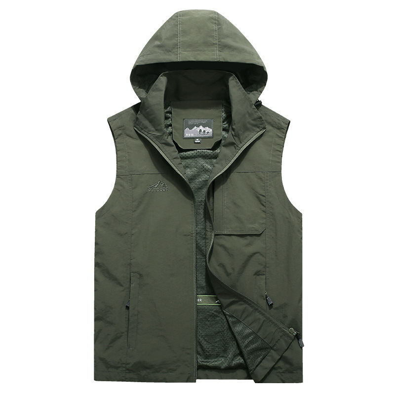 Men Outdoor Hooded Detachable  - Photography Vest review and price