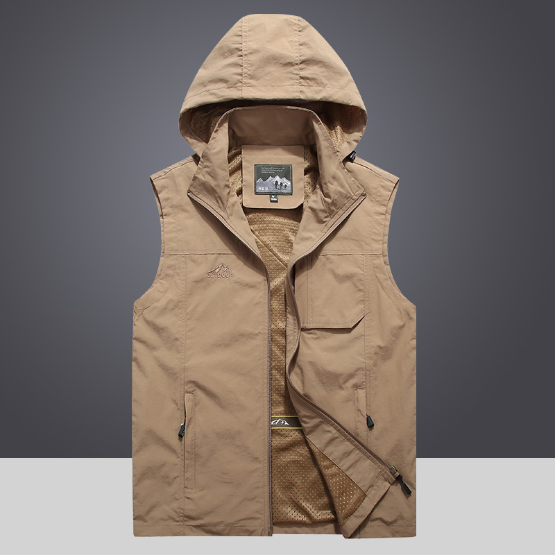 Men Outdoor Hooded Detachable  - Photography Vest review and price