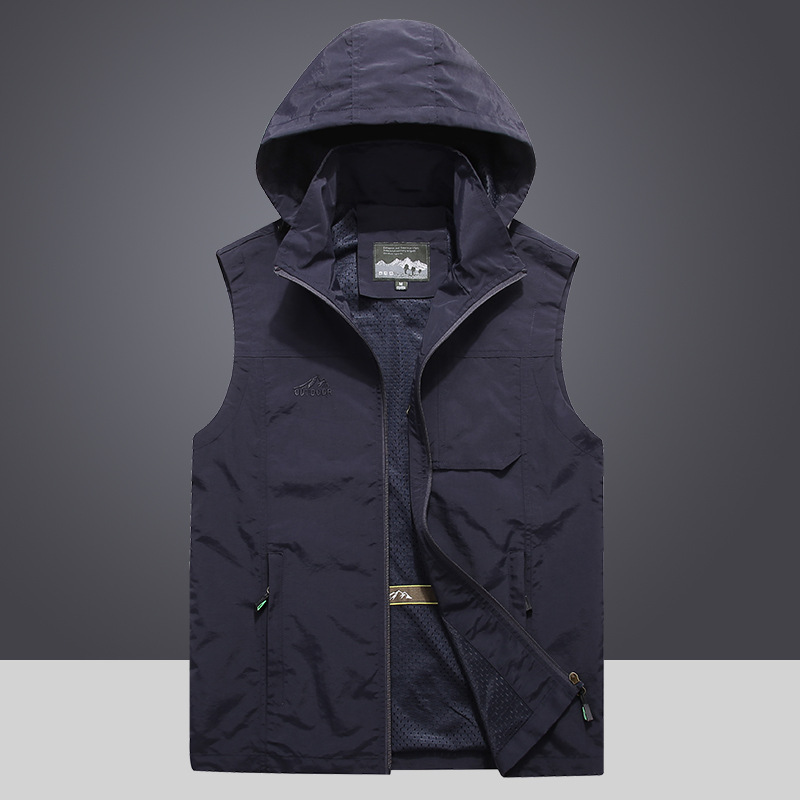 Men Outdoor Hooded Detachable  - Photography Vest review and price