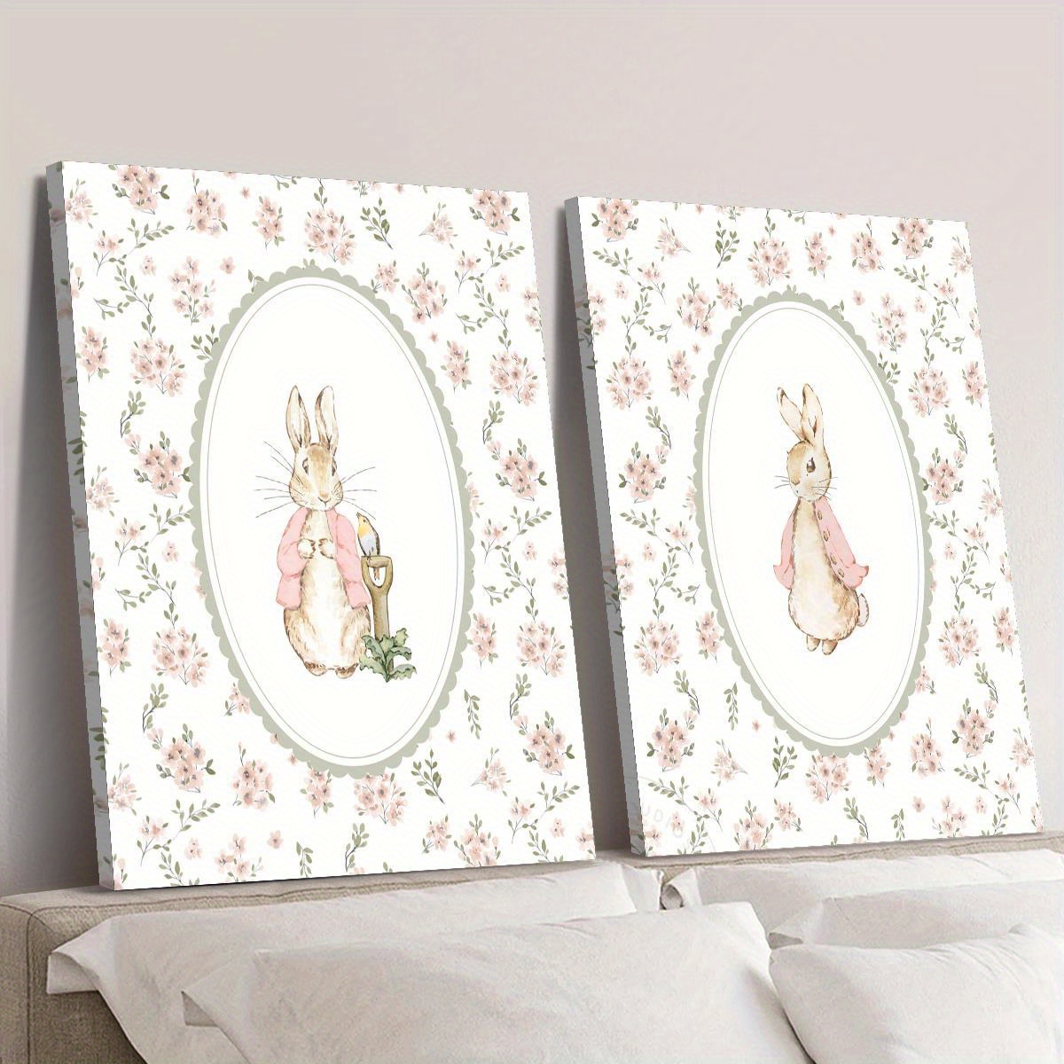 2pcs Retro Easter Rabbit Canva - Photography Design review and price