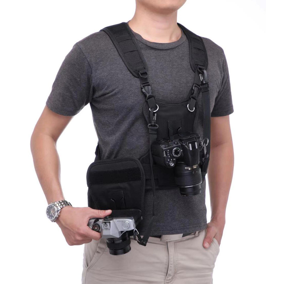 Carrying 2 DSLR Camera Double  - Photography Vest review and price