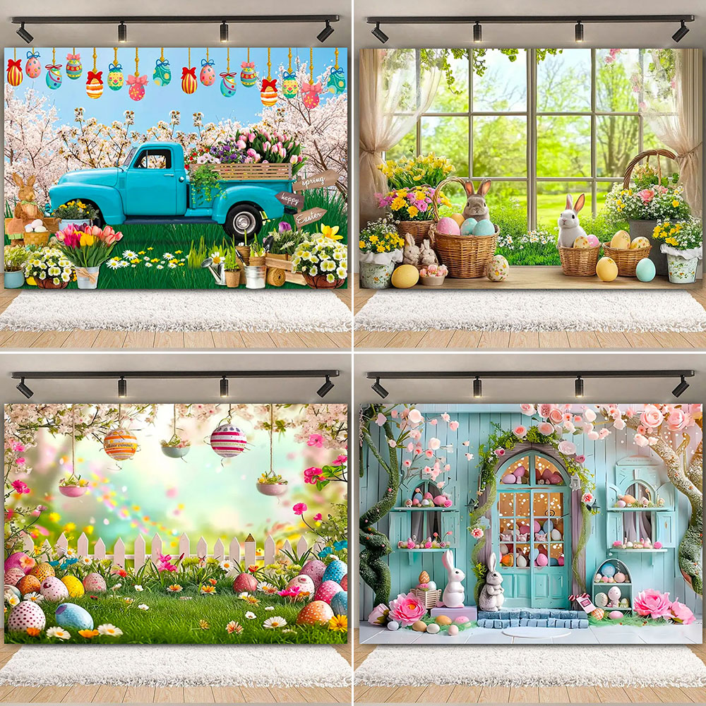 Happy Easter Backdrop Photogra - Photography With Ai review and price